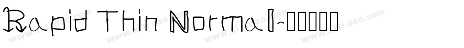 Rapid Thin Normal字体转换